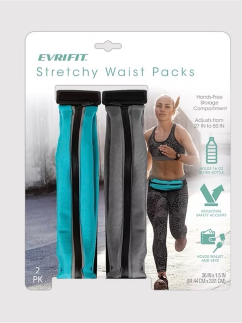 EVRIFIT Stretchy Waist Pack (2 Pack)